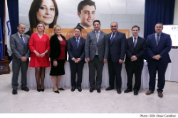 An image at the press conference during the launch on degree programmes